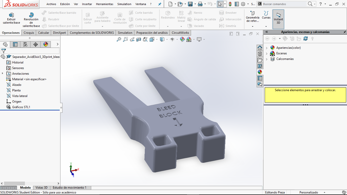 Avid Elixir 3 Brake Bleed Block & Pad Spacer