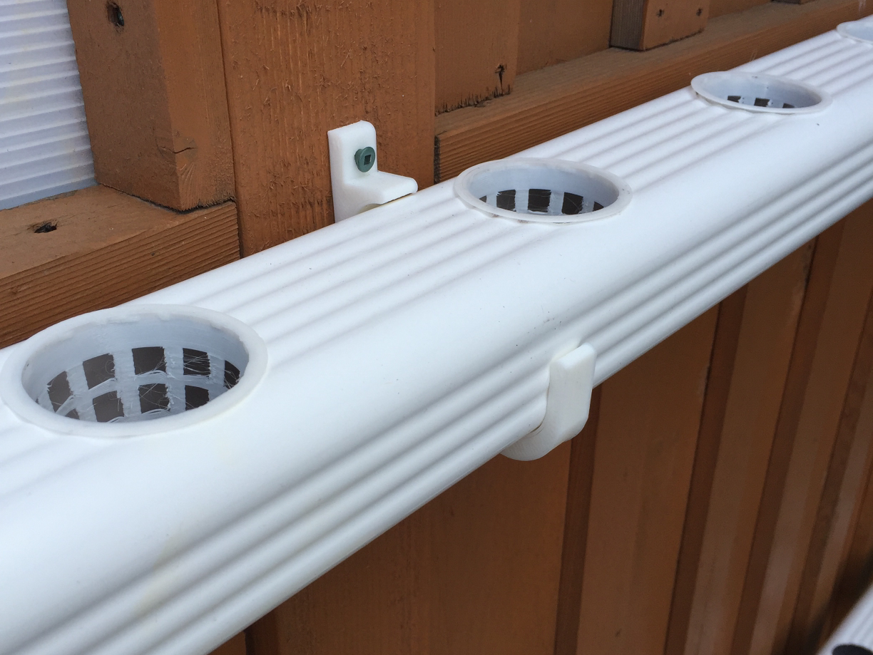 Hydroponic NFT Downspout Brackets