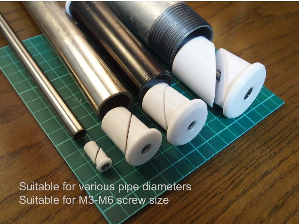 Customizable pipe cap (fusion360)