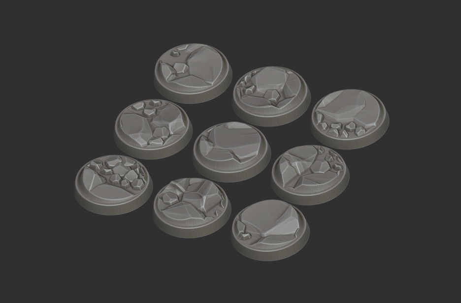 32 mm rock bases x 9
