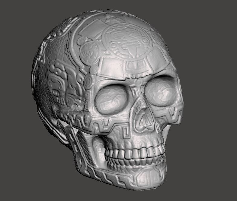 Skull, Human, Aztec or Mayan Skull, Head, Art