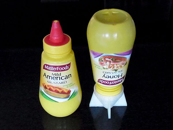 Sauce Saver - Inverts bottles with a nozzle to minimize waste