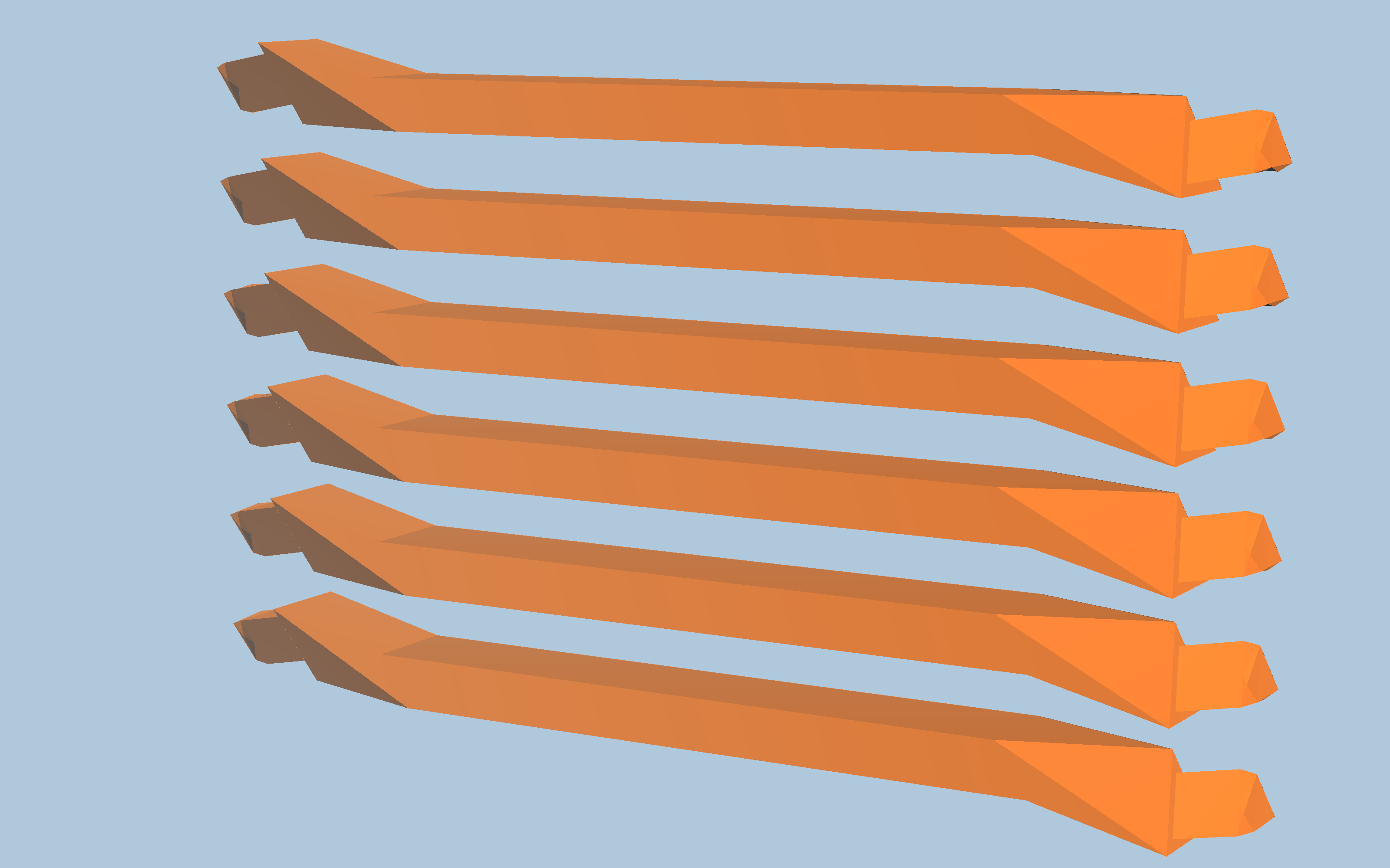 6 O1 orange Zometool struts