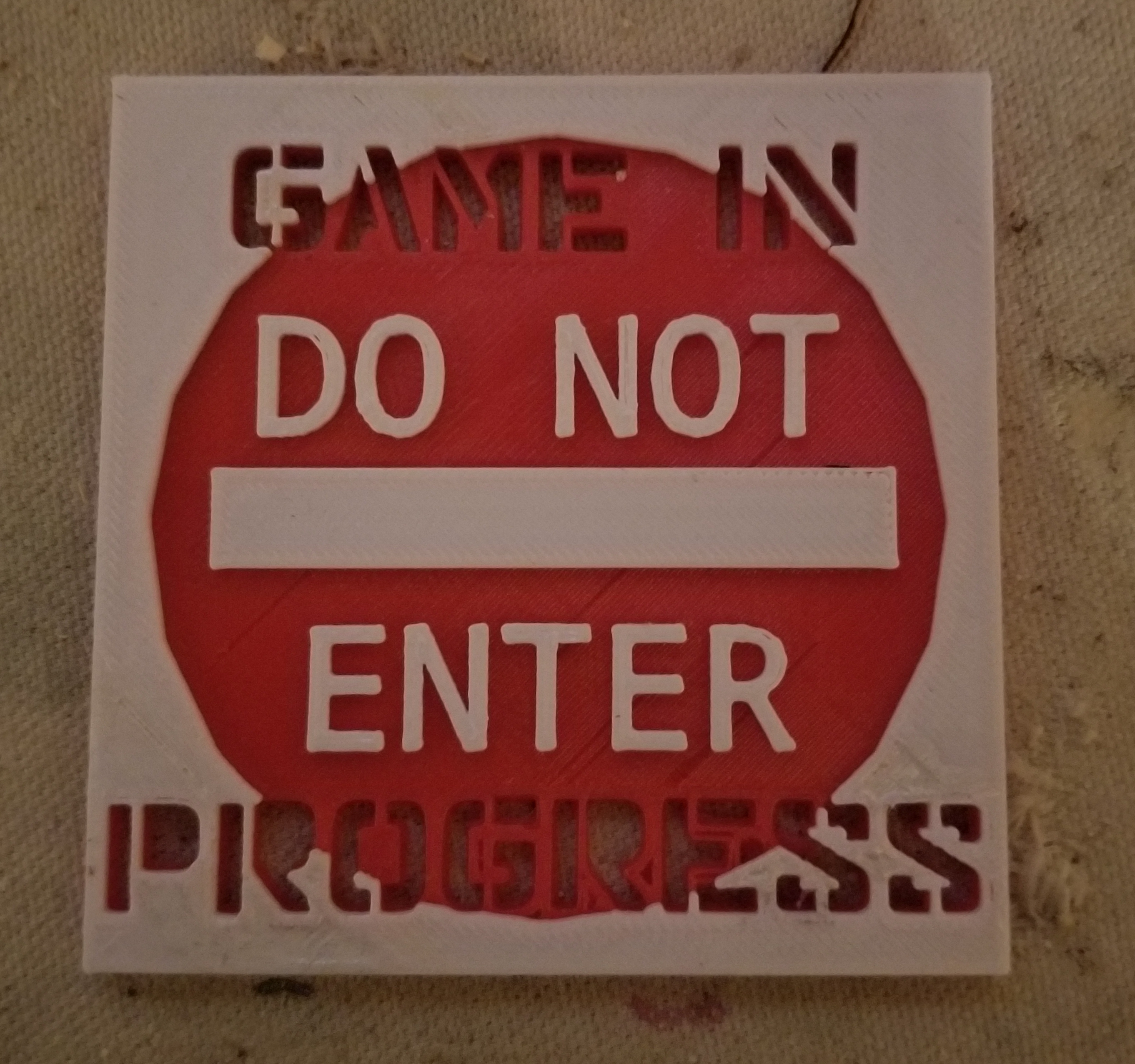 Do Not Enter - Game in Progress Door Hanger