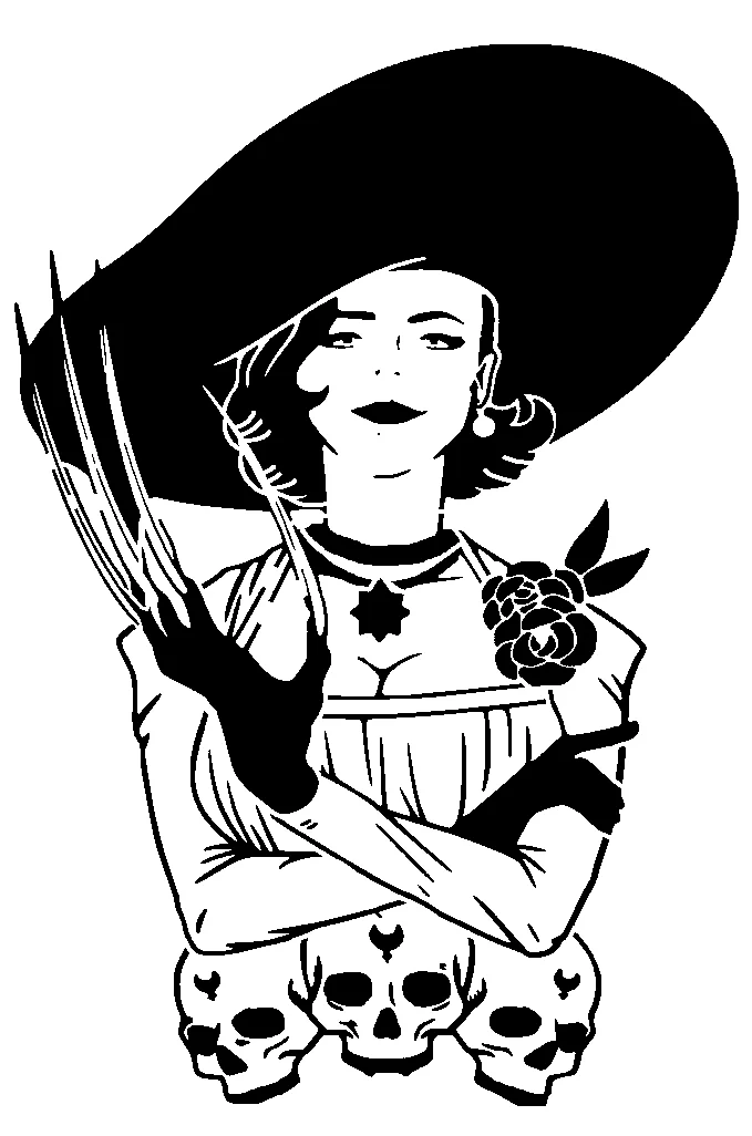 Lady Dimitrescu stencil 2