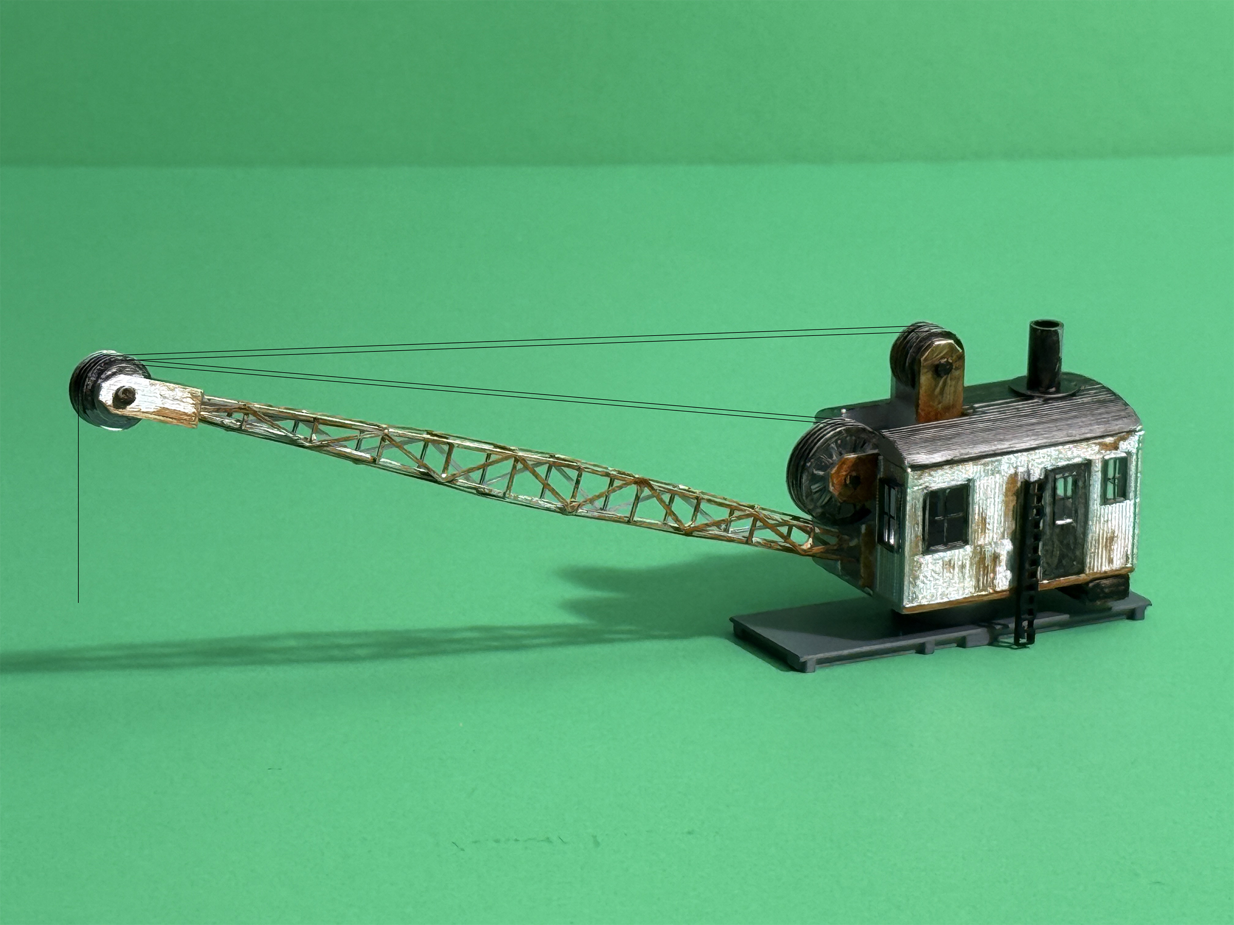 FLAT CAR CRANE 1:87 HO SCALE