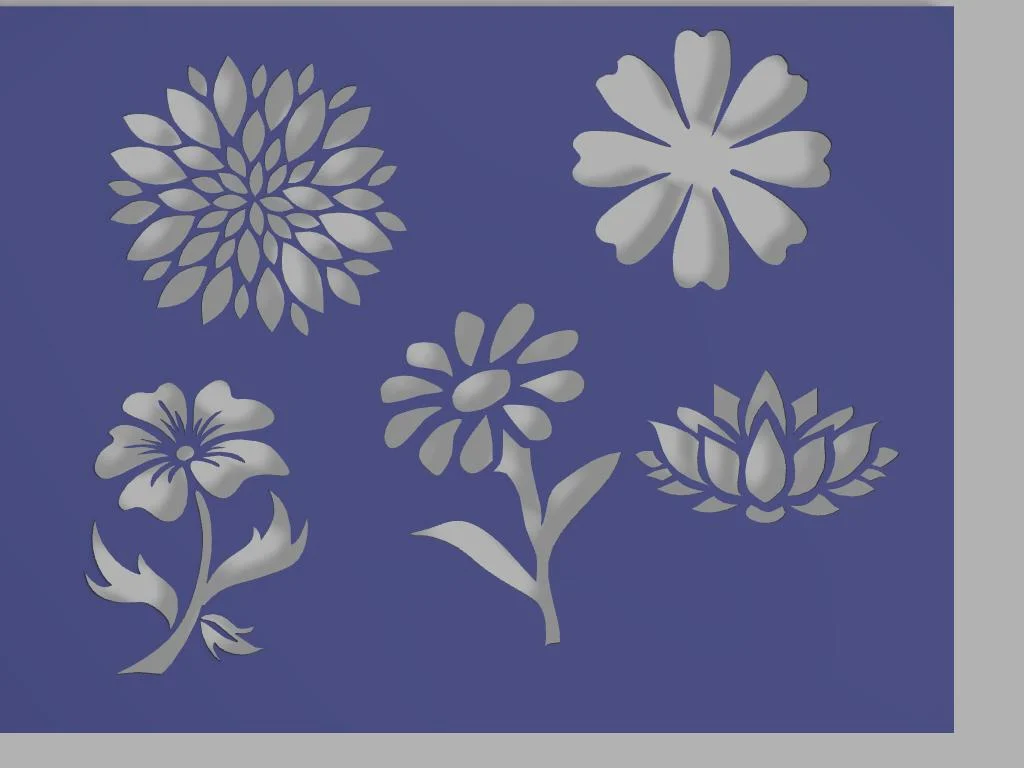 Flowers stencil