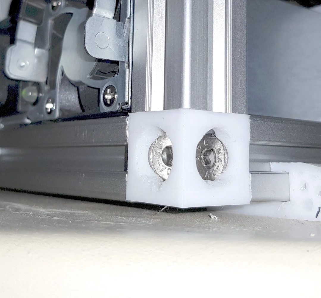 2020 extrusion profile 90degree 3 way connector