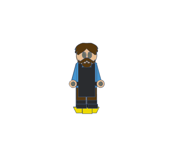 Flatminis Continued - Human Blacksmith