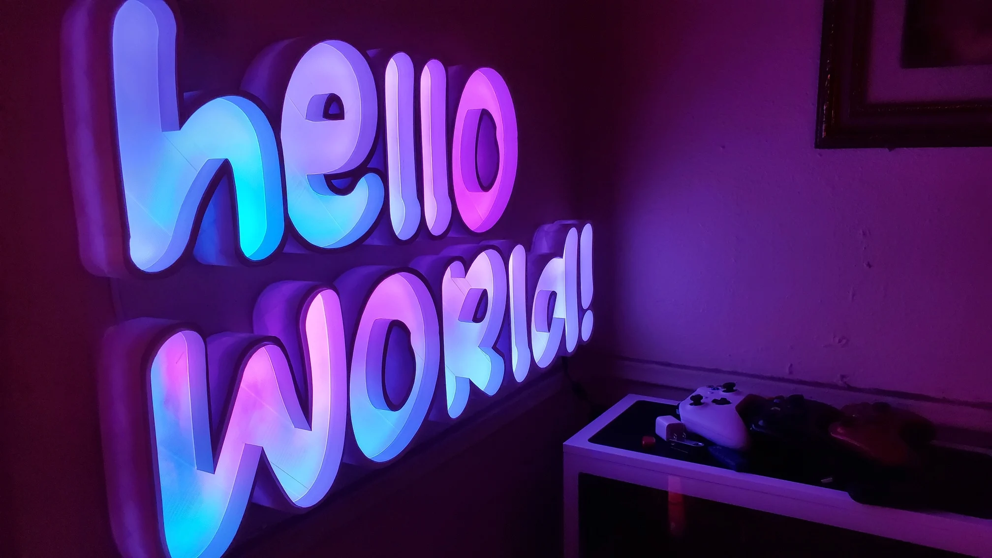 Arduino LED powered Hello World Sign