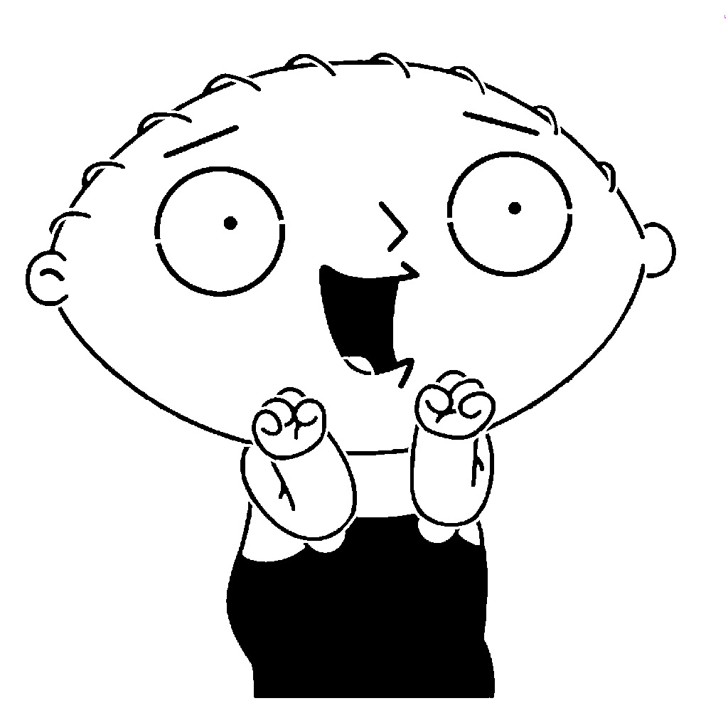 Stewie Griffin stencil 5