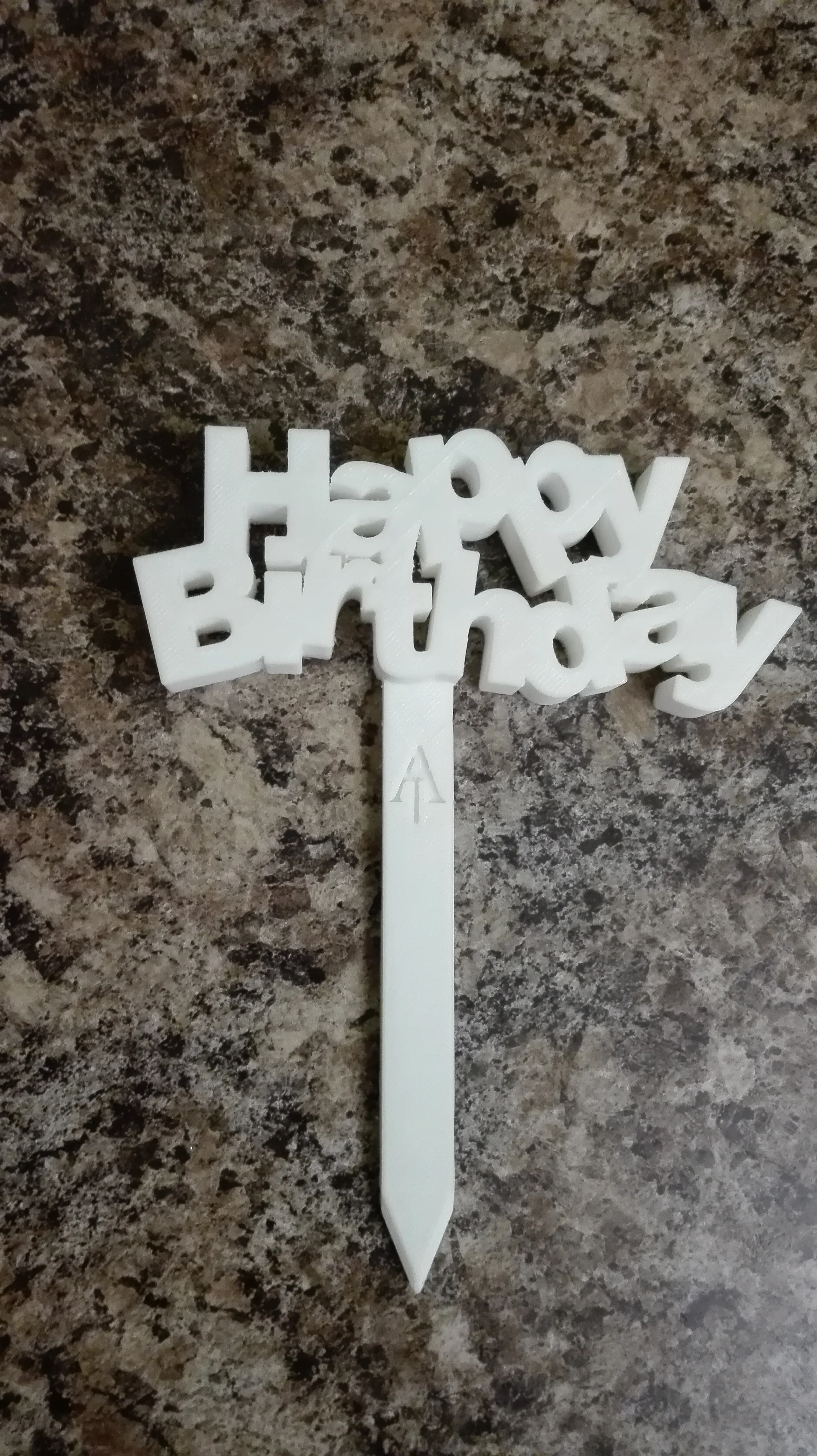 Happy Birthday plant sign tag