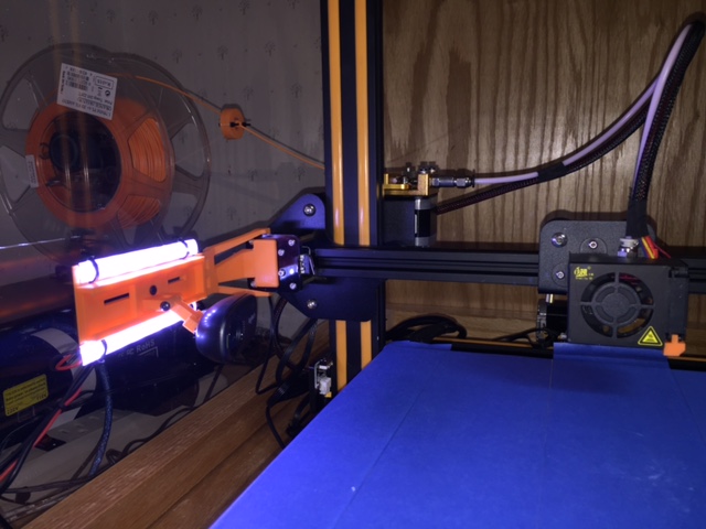 CR-10 Octoprint Camera mount for Logitech C270/C310 with LED light