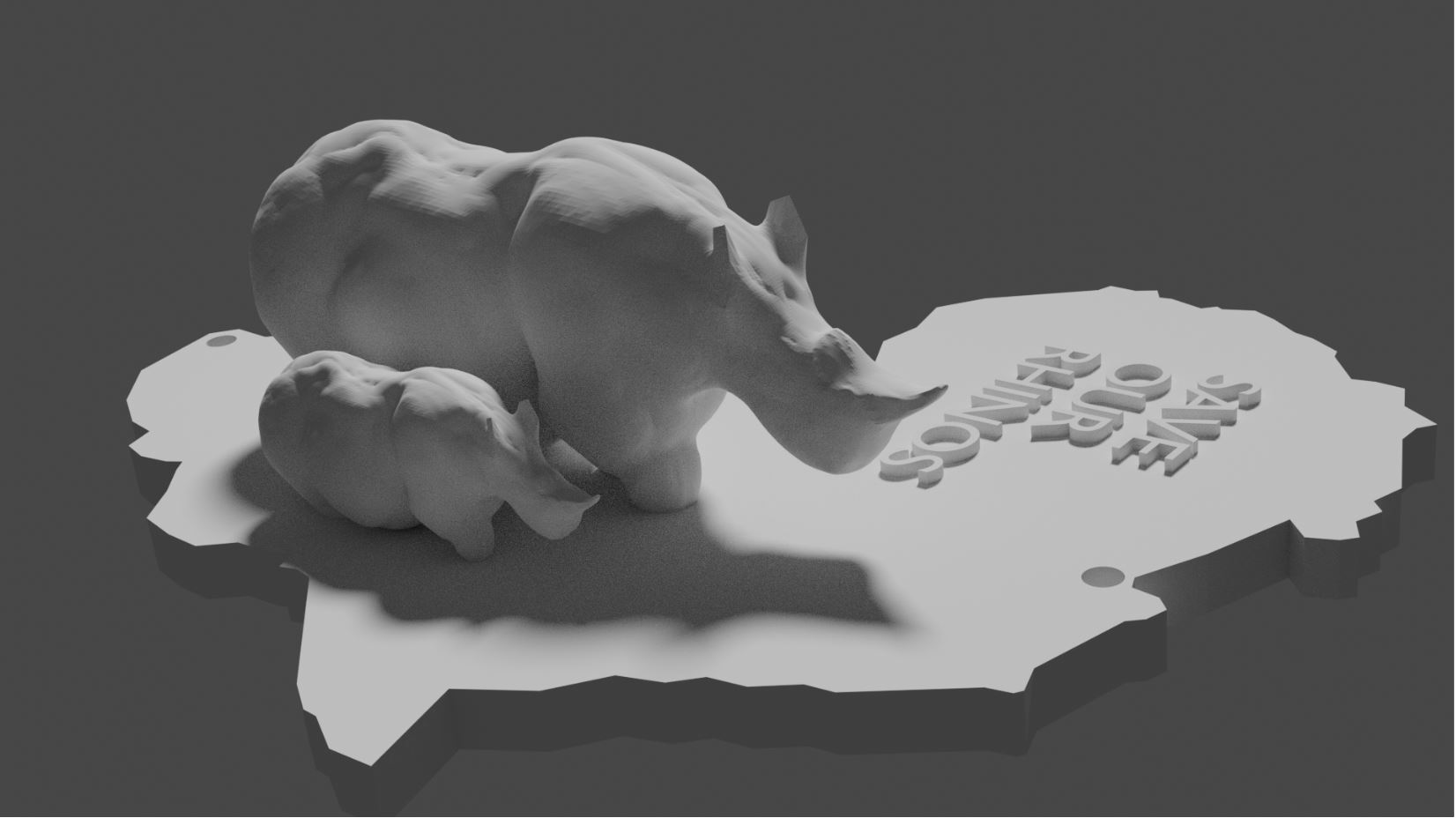 Save our rhinos wall art