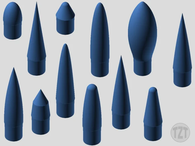 Model Rocket 34mm NC-55 Nose Cone Collection
