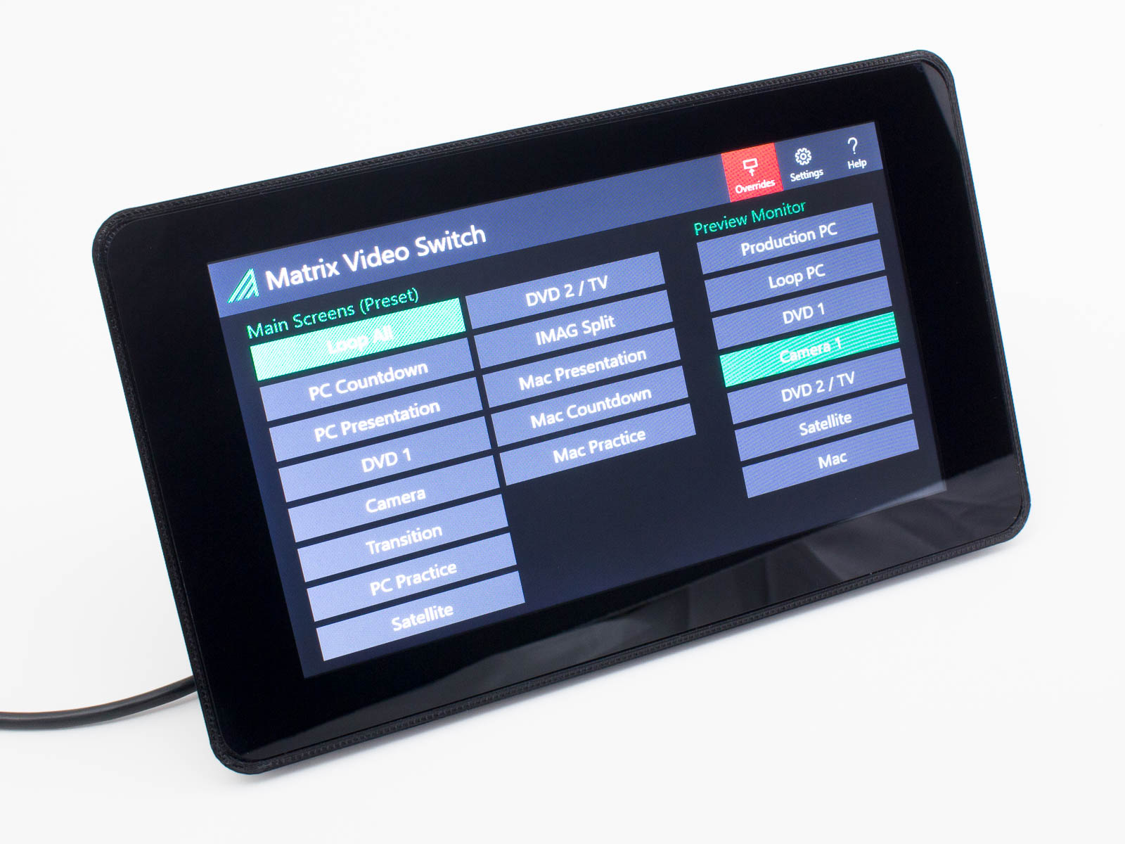 Raspberry Pi 7" Touch Screen Console Stand Case