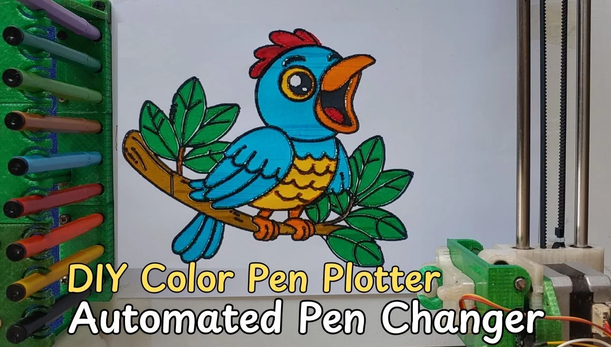 MULTI COLOUR PEN PLOTTER WITH AUTOMATED TOOL CHANGE