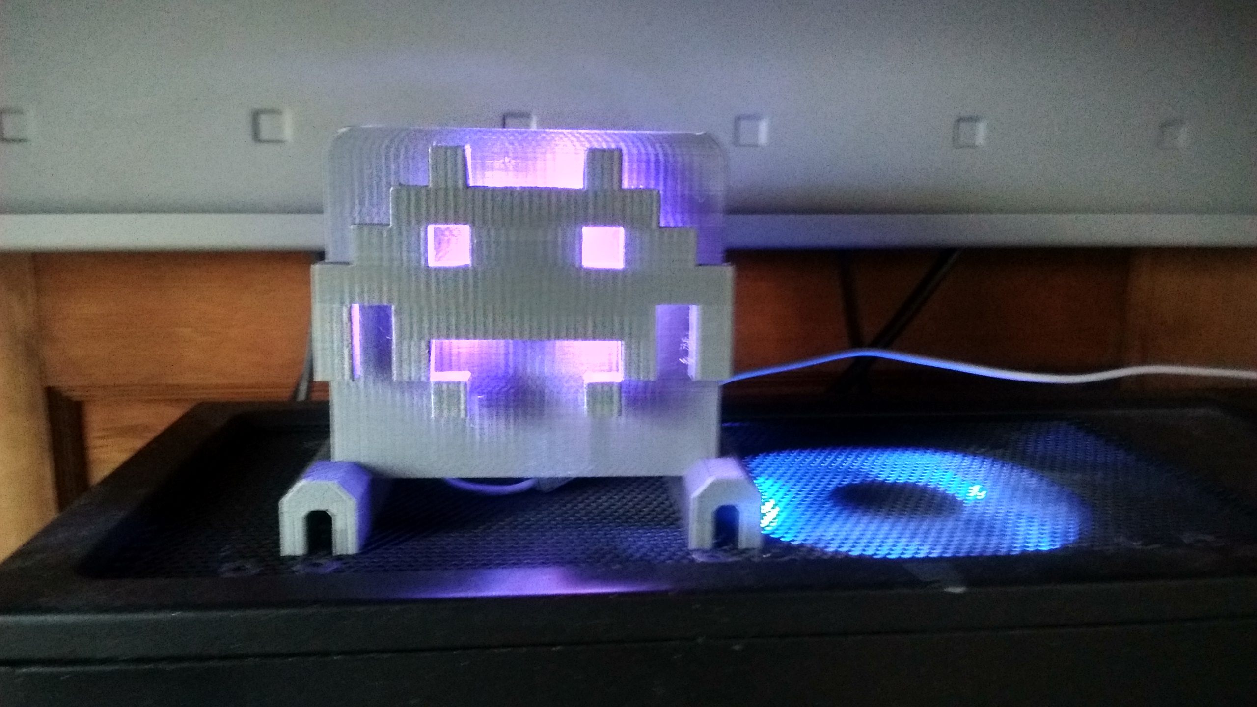 Space Invader Neopixel Desk Invader