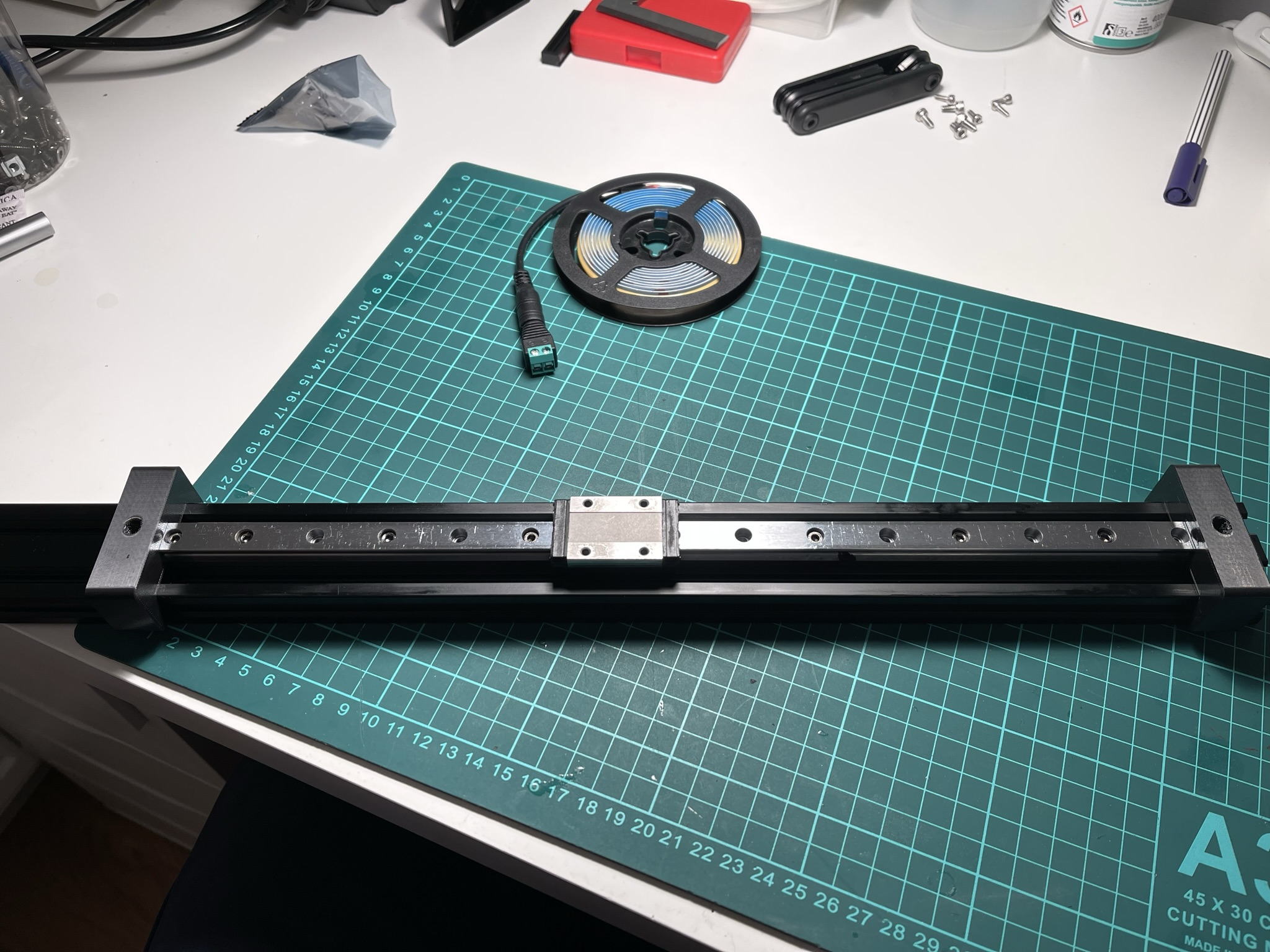 mgn12 rail to 2040 profile center protractor