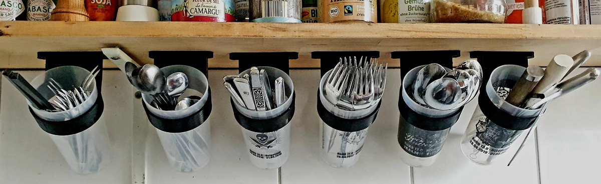 Cutlery Beer Cup Mount | Besteck Bier Becher Halter
