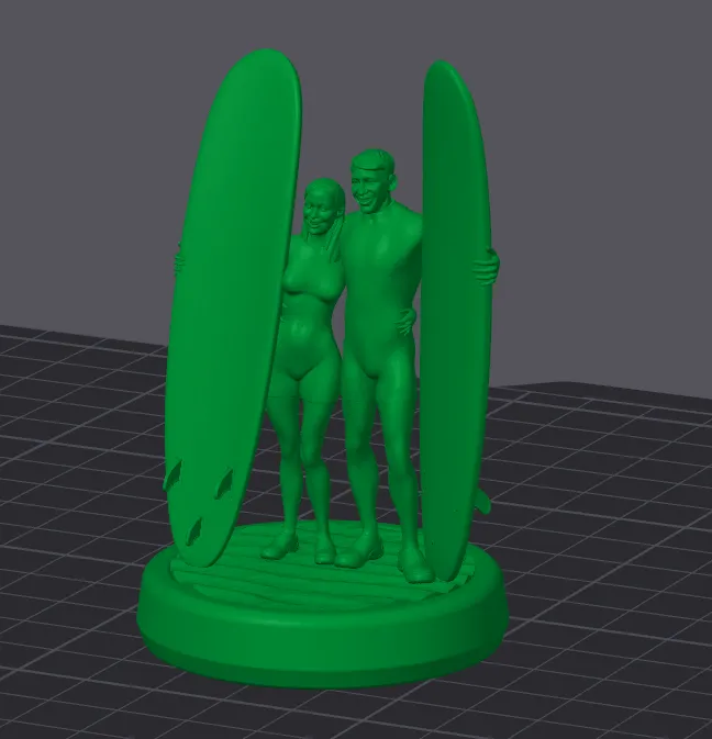 Beach Surfing Couple