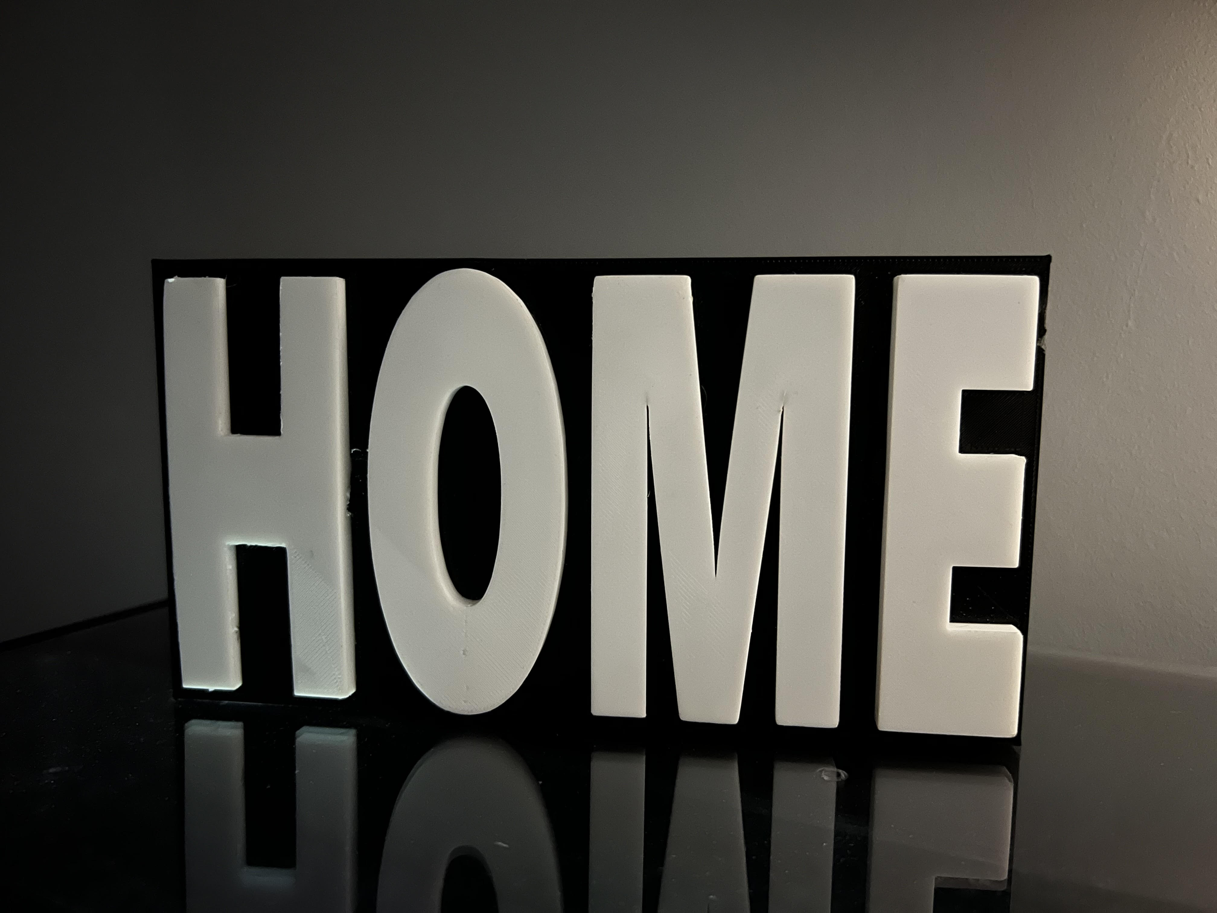 HOME illuminated sign (3 parts)