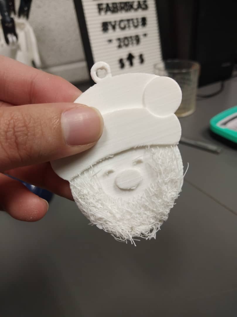 Hairy Santa Ornament - "HAIRY" CHRISTMAS!