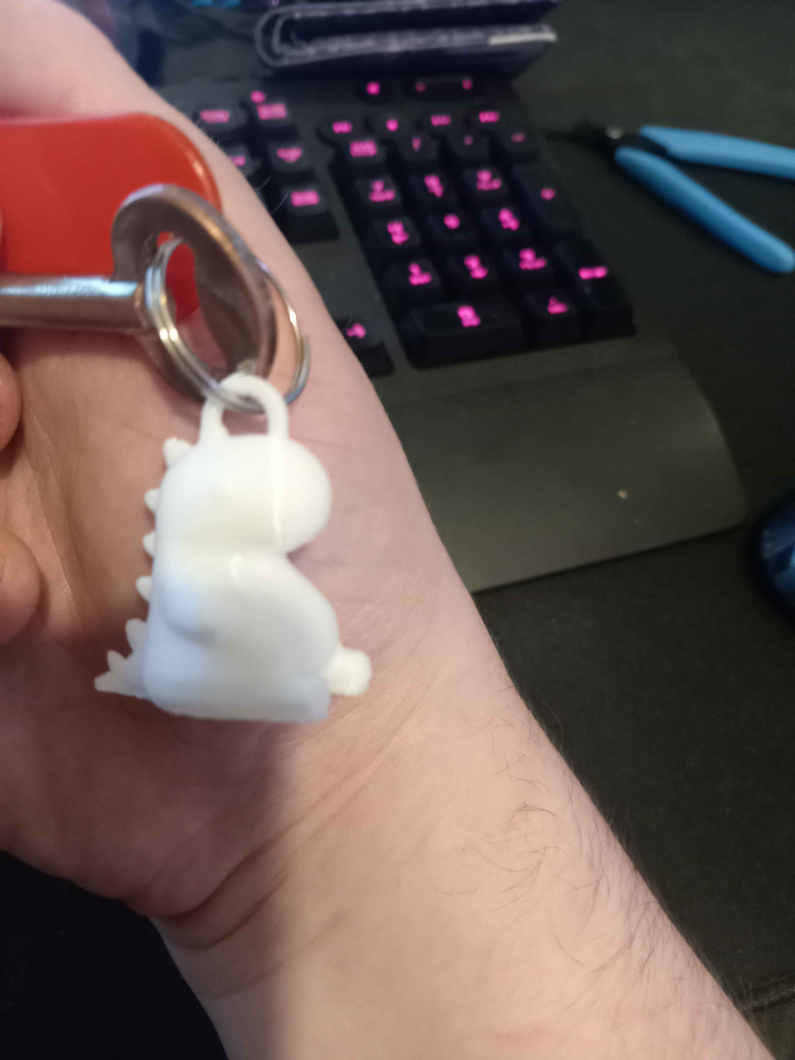 Chubby Dinosaur Keyring
