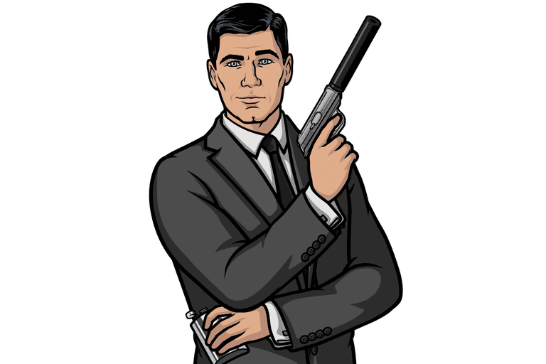 Sterling Archer-Drinking Figure