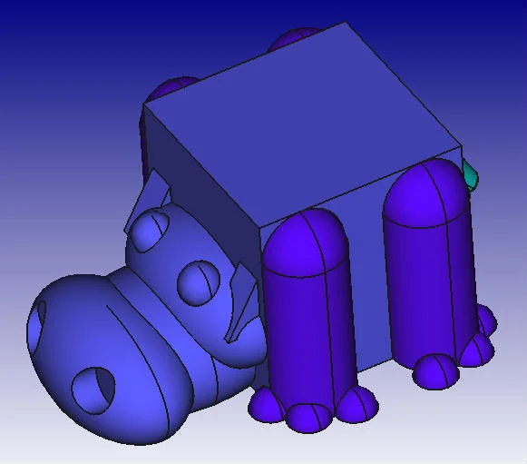 Hippopotamus 3D Block Zoo