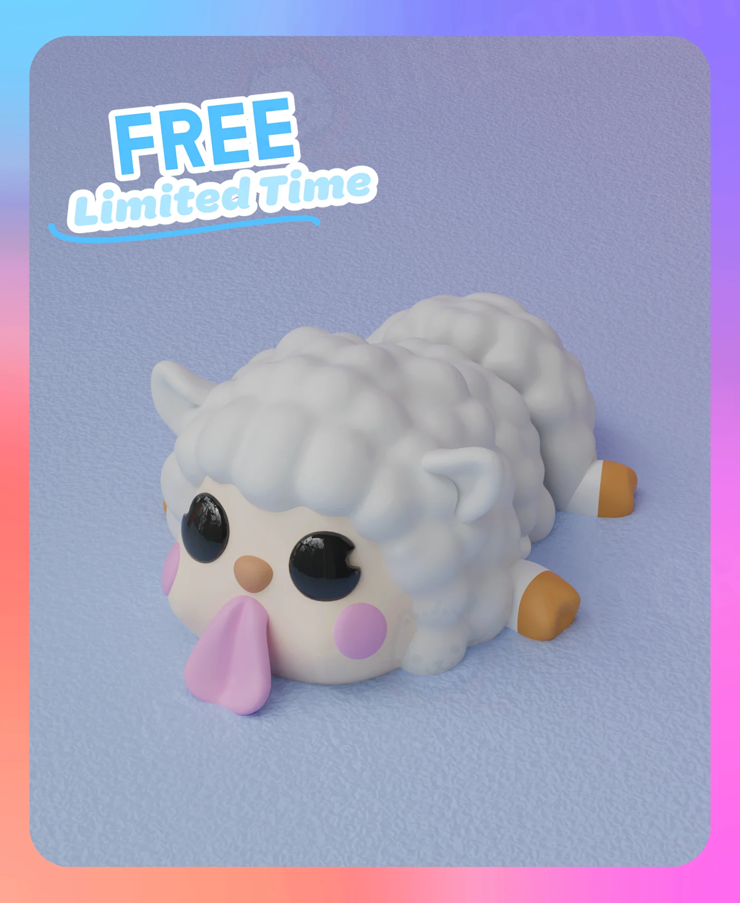 Flexi Sheep Keychain (Single Color)