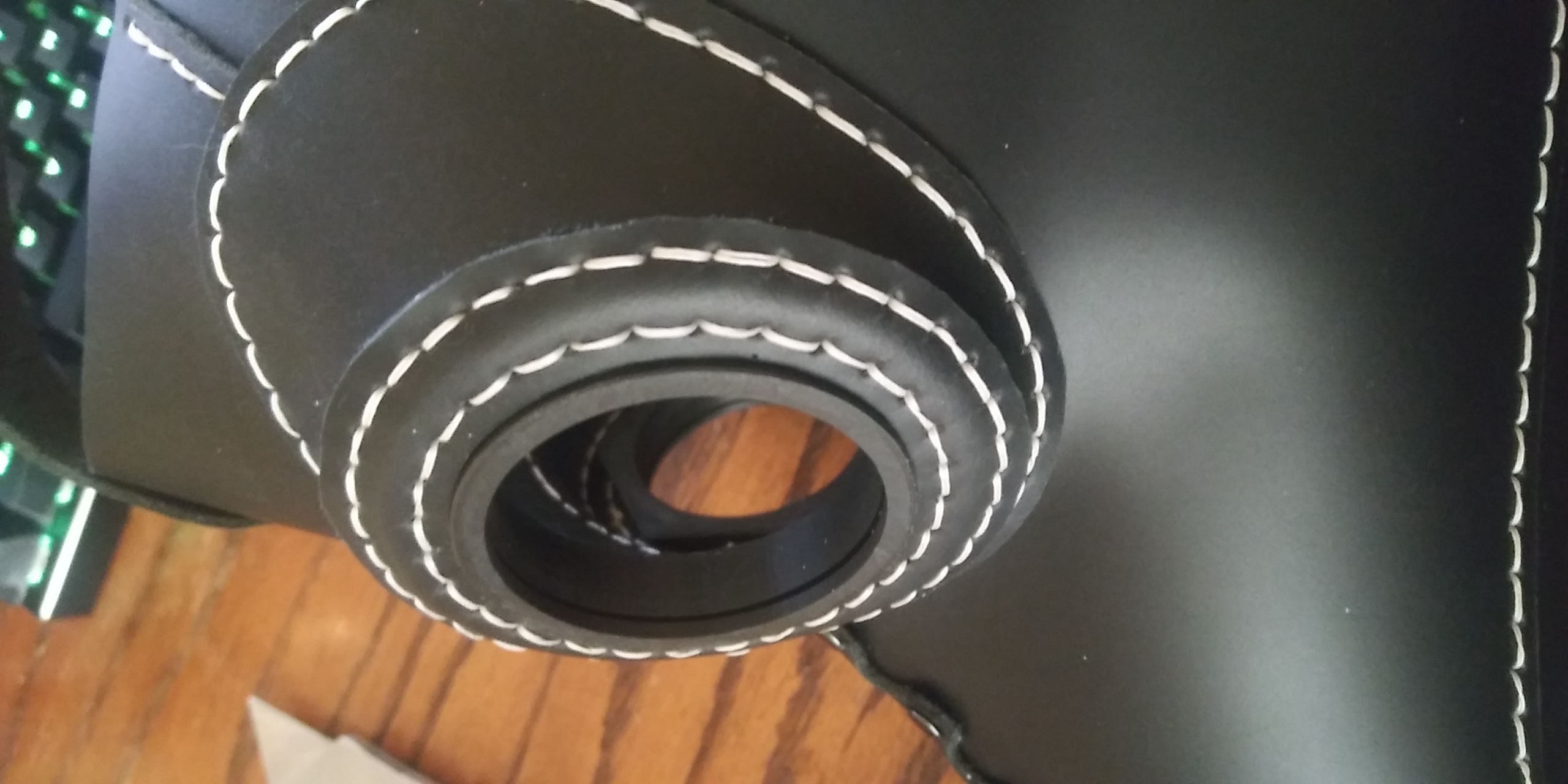 Cosplay mask sew-in eyepiece