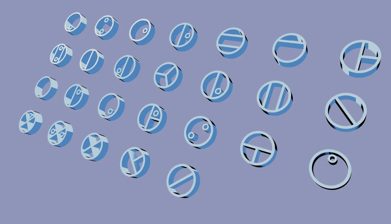 Matoran font (normals baking)