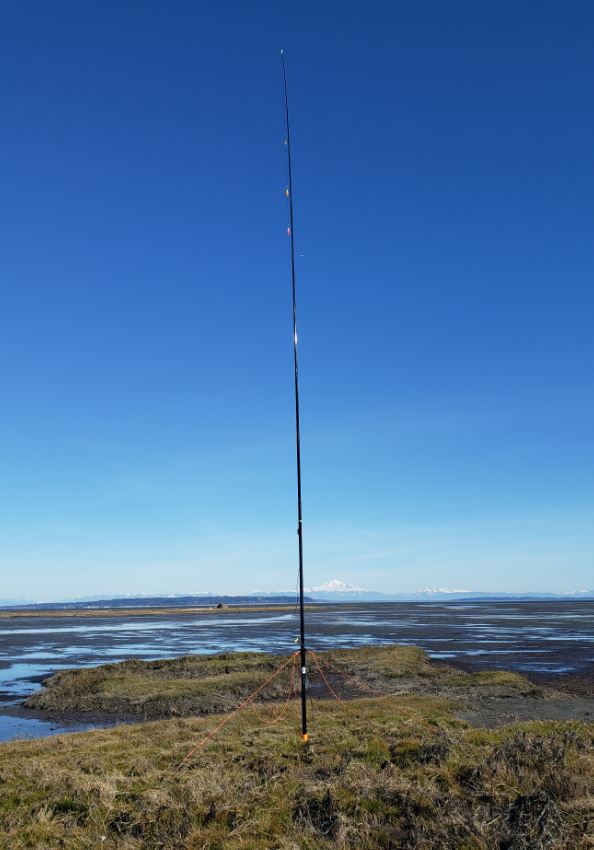 SpiderBeam 12M Fiberglass Mast Guy Rings and Ground Cup