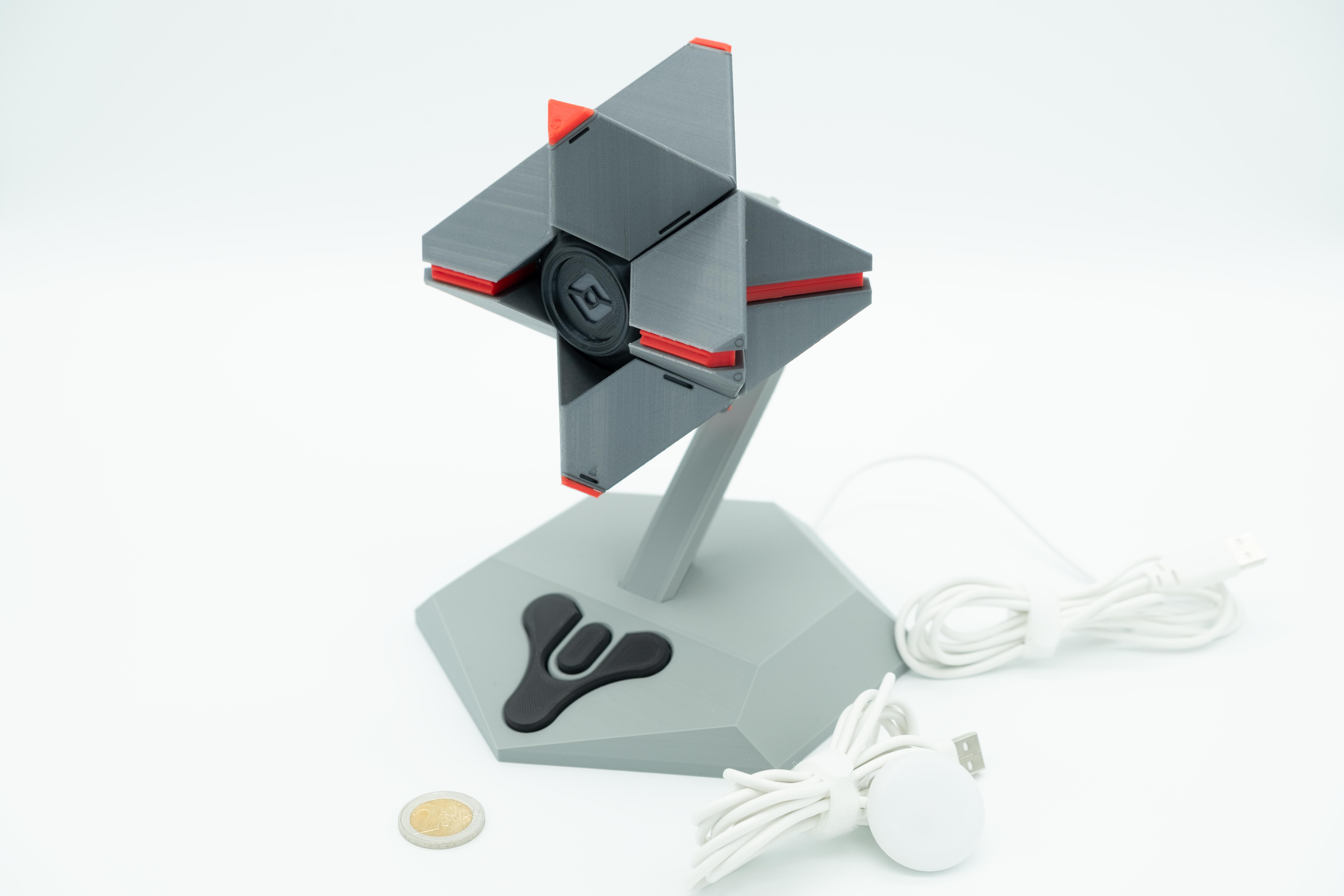 Ghost Stand and Dial vor IKEA HALVKLART (USB LED spotlight)