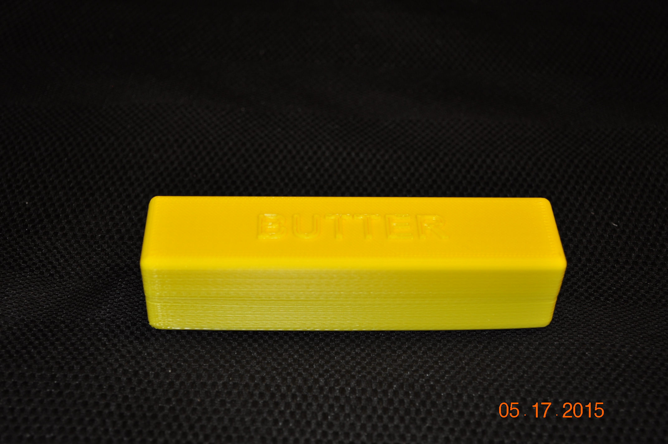 stick of butter "use real butter or else"