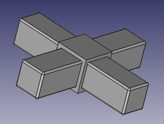 cross connector for square tube 10mm x 10mm x 1mm