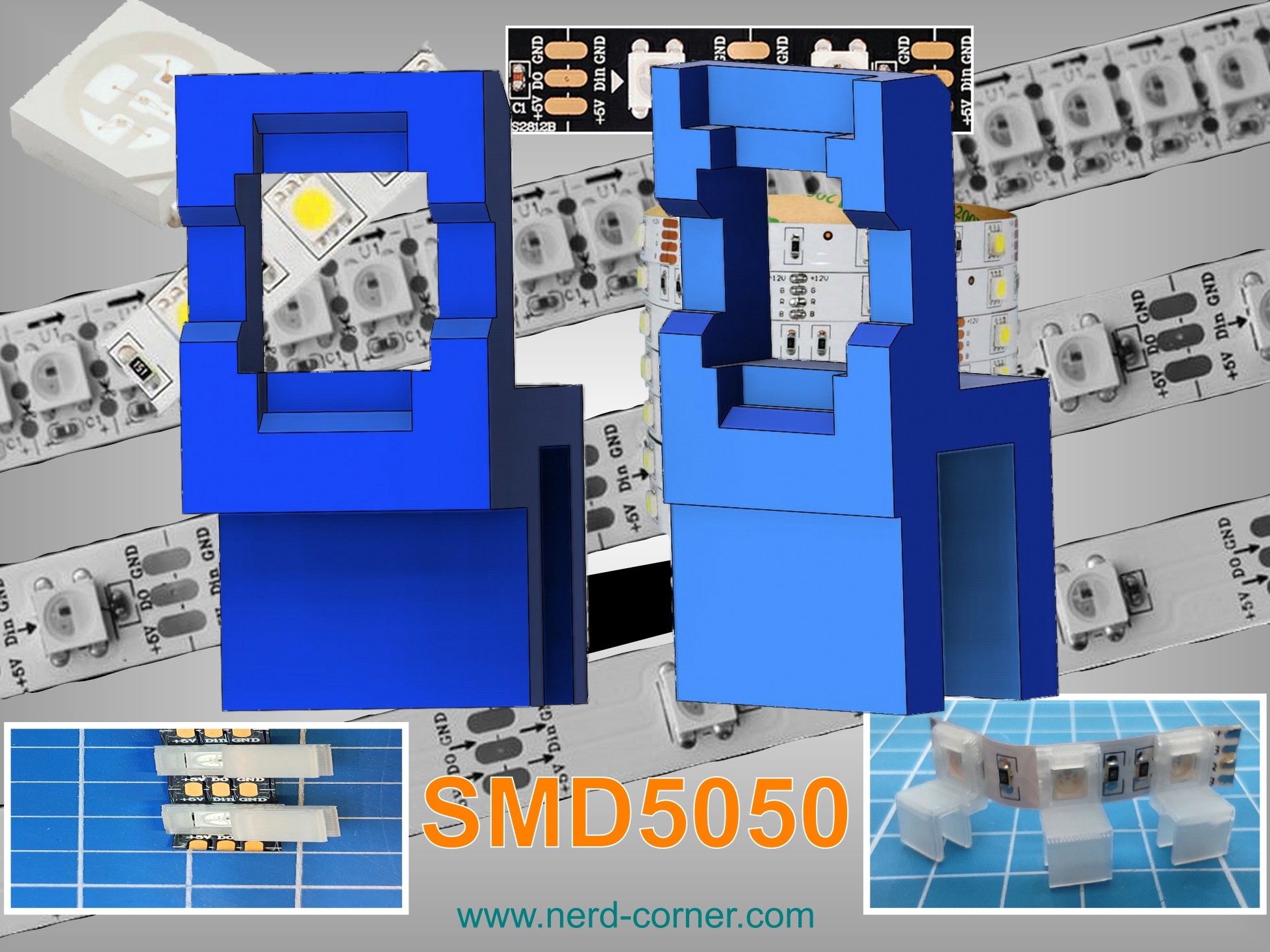 LED SMD5050 clamp 3mm for sheet