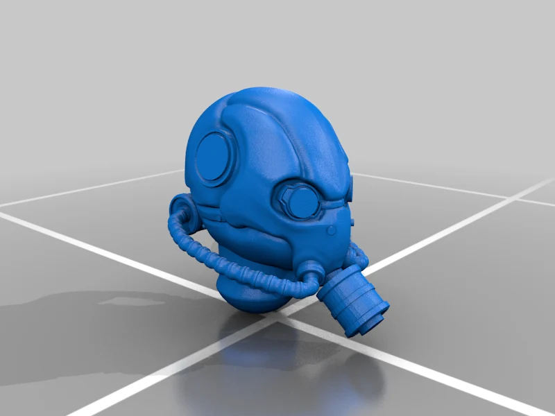 Gasmask soldier head