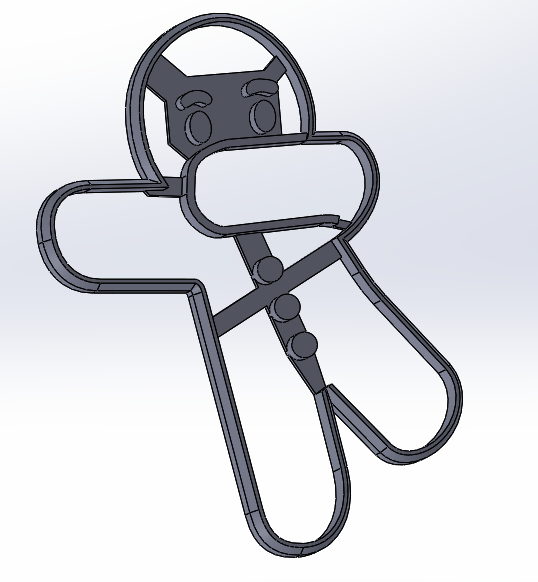 Dabbing gingerbread dude cookie cutter