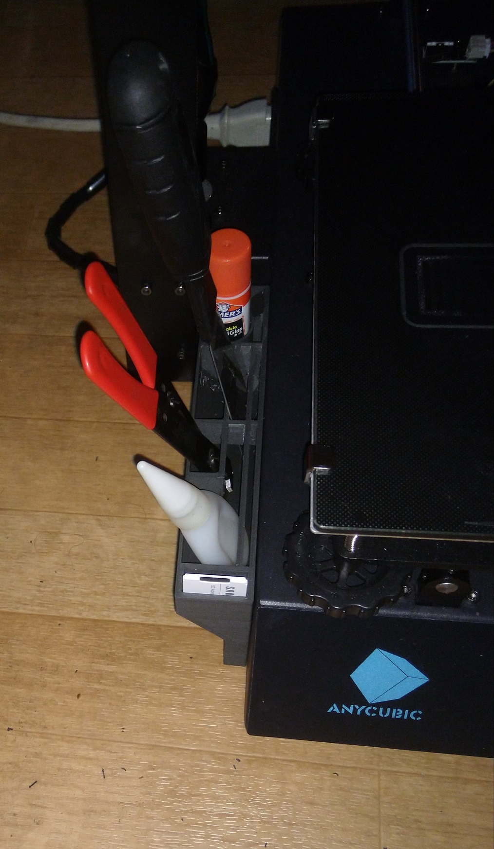 Anycubic Mega S/Pro side mount slim tool tray / noise baffle