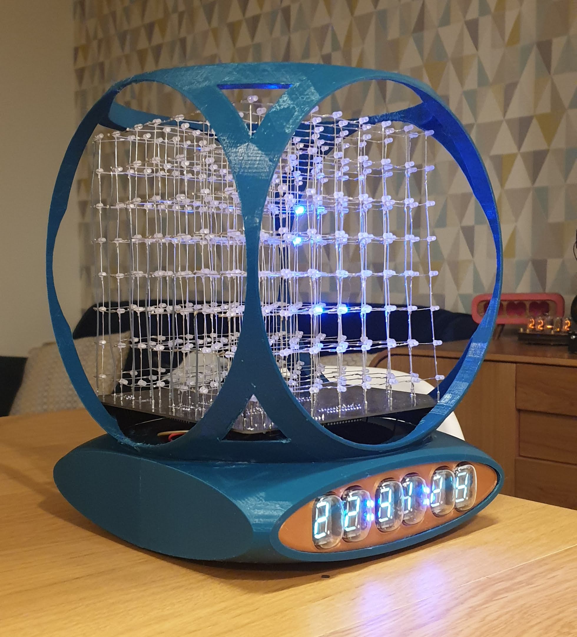 VFD LED Light Cube Clock