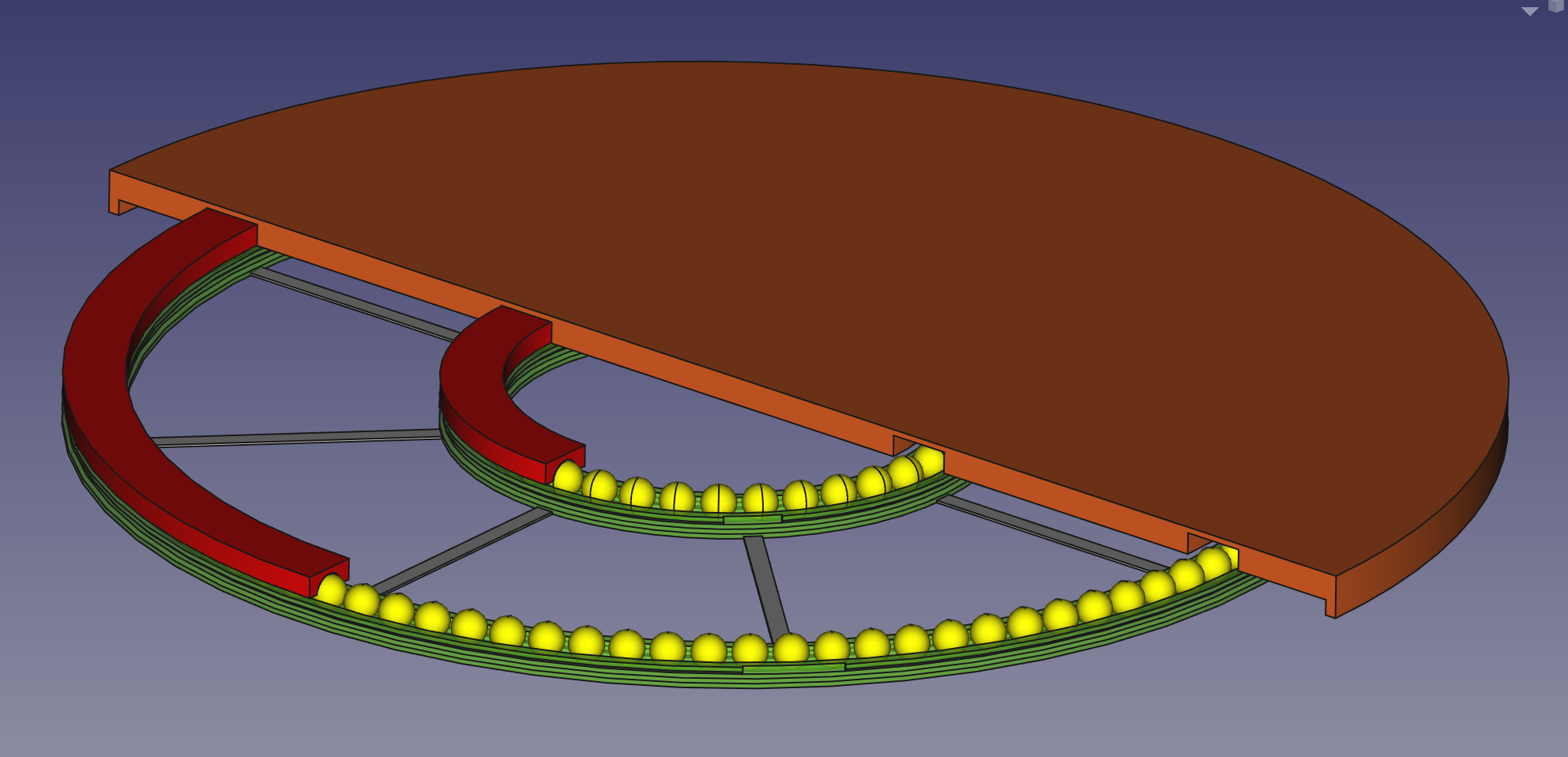 Turntable rotating tray