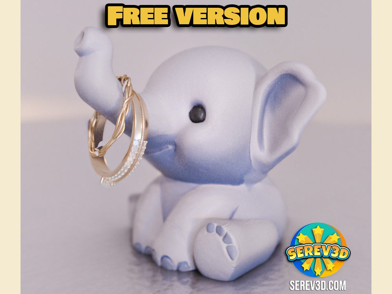 Baby Elephant-Ring Holder