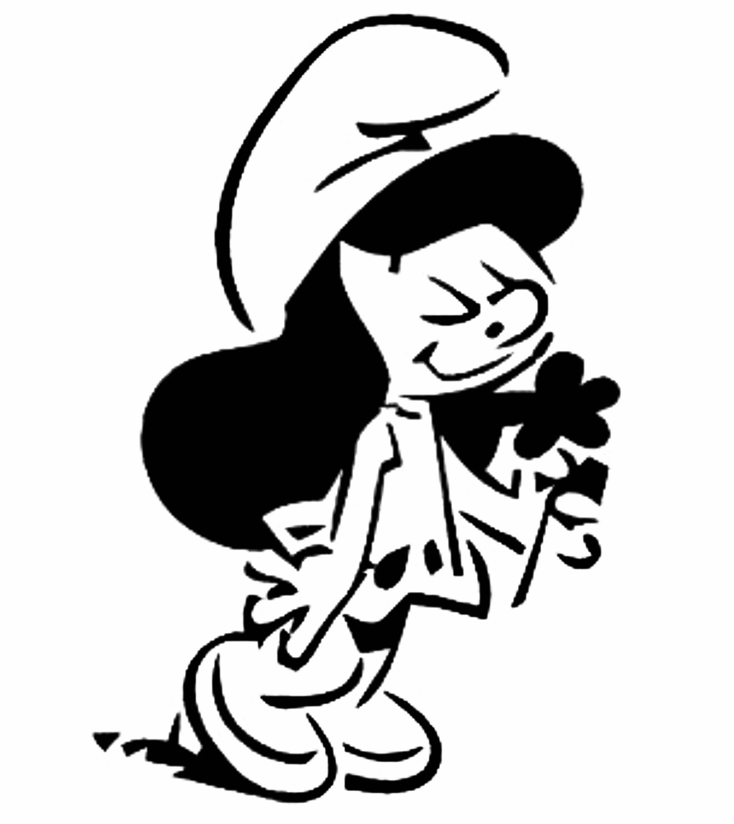 Smurfette stencil