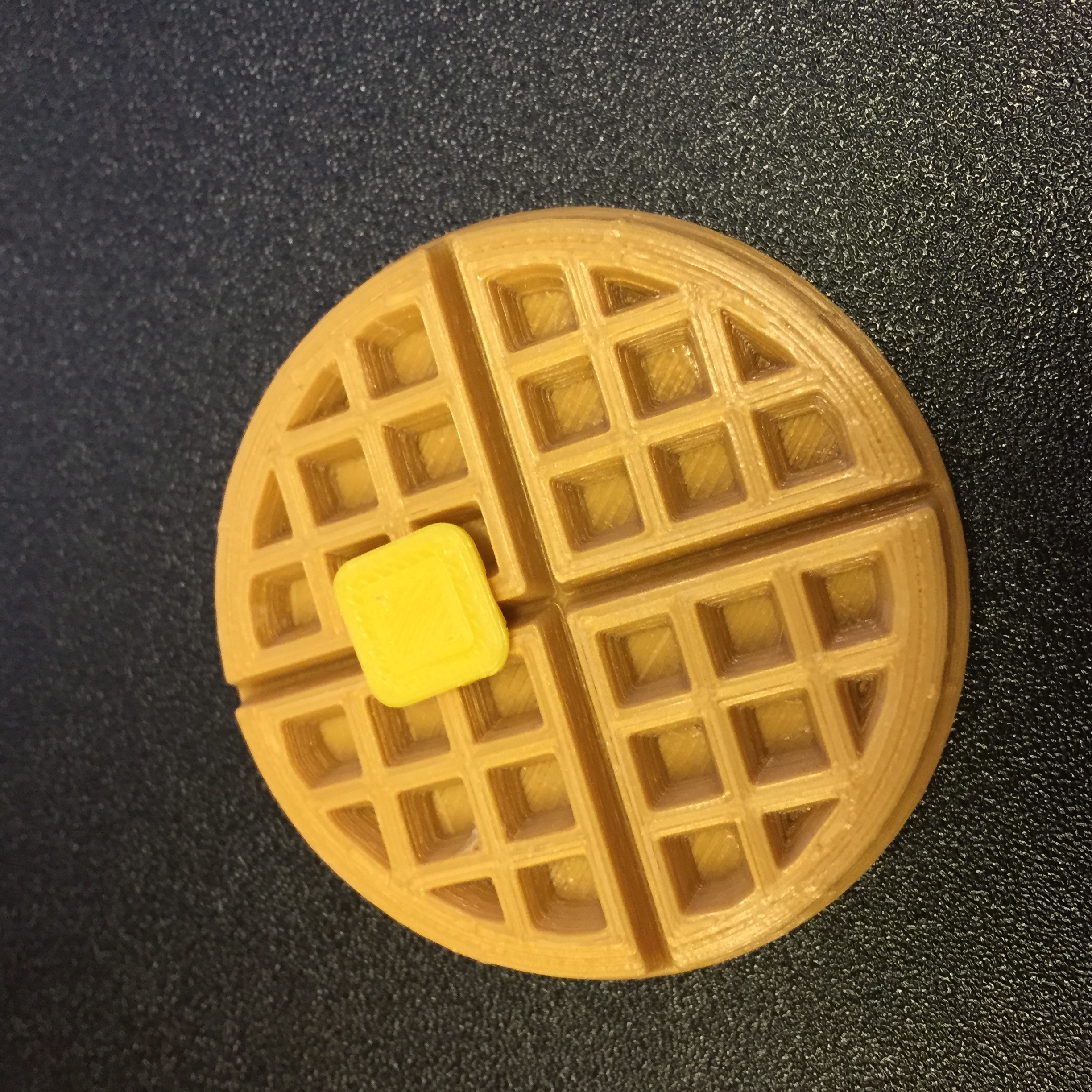 Waffle with butter
