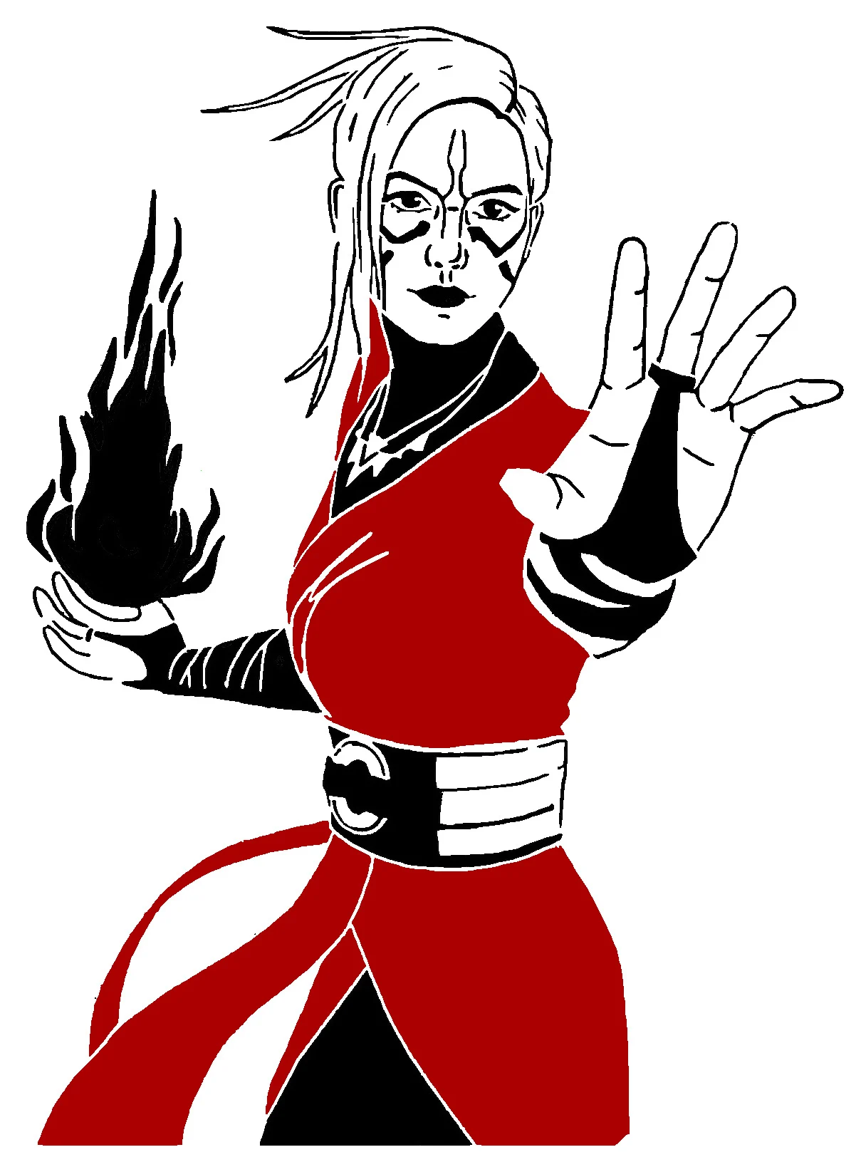 Nightsister Merrin stencil