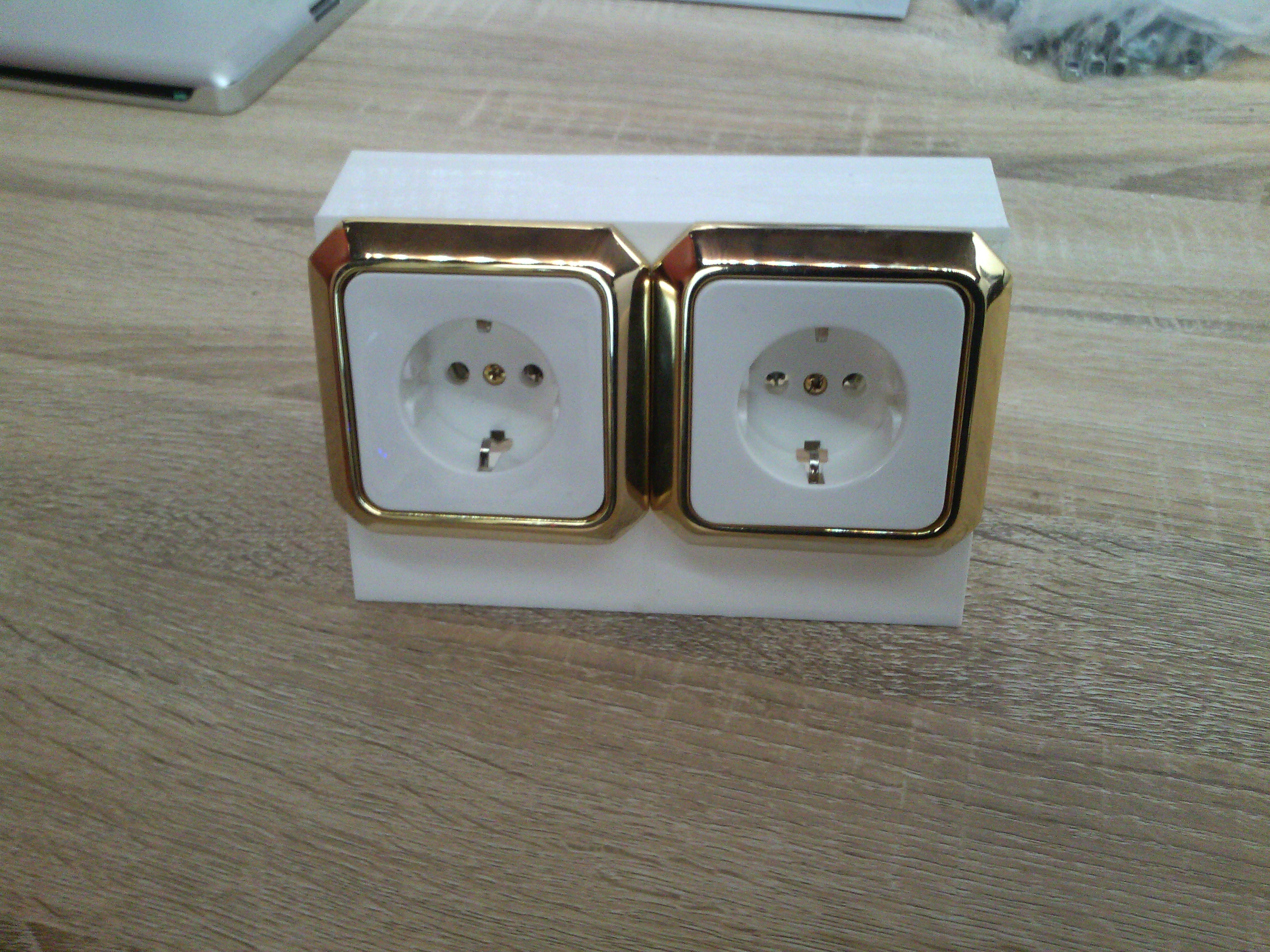 Double European Power Socket for Kitchen or Workbench