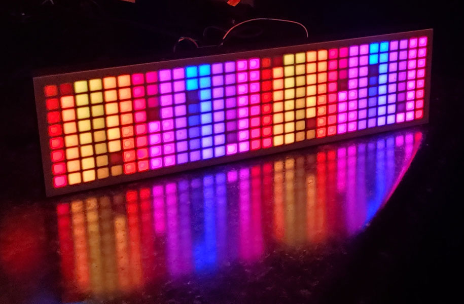 Display case for WS2812B 8x32 LED matrix