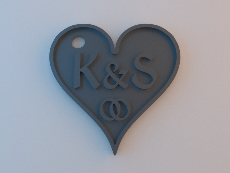 Wedding Favor - Heart Pendant